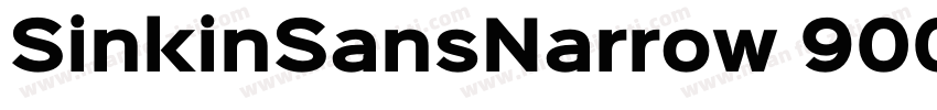 SinkinSansNarrow 900XBlack字体转换